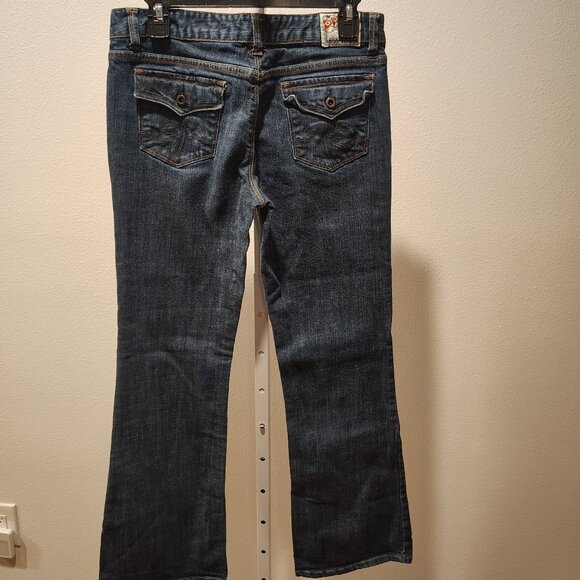 Chip & Pepper C7P Junior's Size 11 Blue Laguna Beach Flare Stretch Denim Jeans - Picture 1 of 13